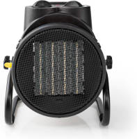 Nedis Industriële Ventilatorkachel 1000 / 2000 W Thermostaat Met 2 Warmte Standen Ip24 Geïntegreerde Handgrepen Geel