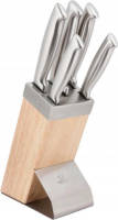 KINGHOFF 3461 - 6 Delige Messenset - Met Houten Blok