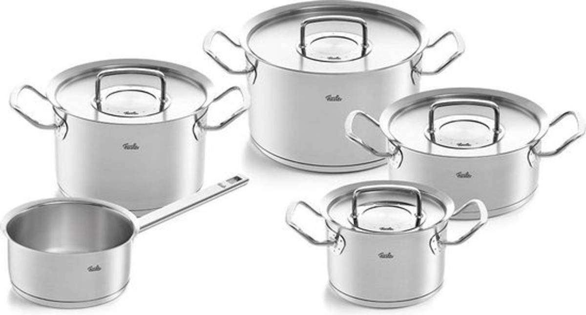 Fissler Original-profi Collection - Pannenset Met Steelpan - Rvs Deksels - 5-delig