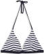 Esprit Women Beach gestreepte triangel bikinitopje donkerblauw/wit