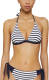 Esprit Women Beach gestreepte triangel bikinitopje donkerblauw/wit