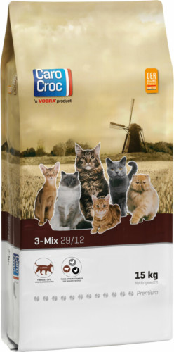 CaroCroc Kat 3-mix Kattenvoer 15 kg