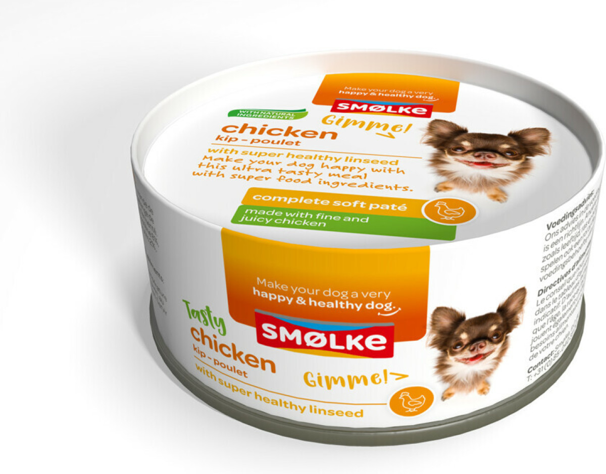 Smolke Soft Paté Hondenvoer Kip 125 gr