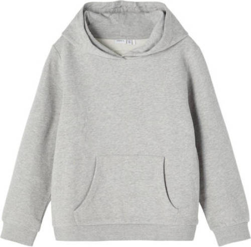 NAME IT KIDS gemêleerde hoodie NKFLENA grijs melange