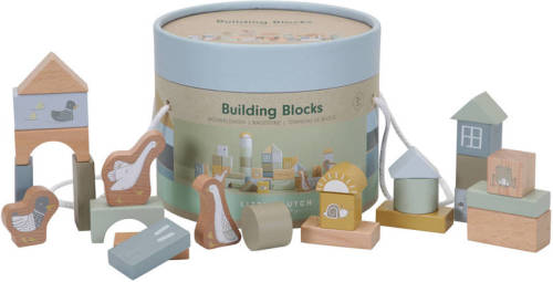 Little Dutch houten bouwblokken blue