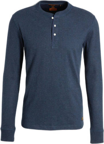 Superdry gemêleerde longsleeve Trench Navy Marl