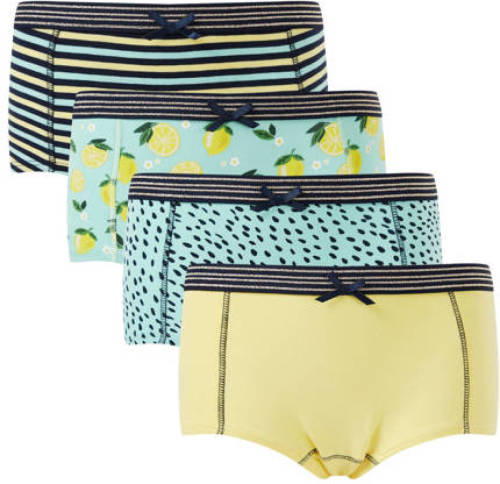 WE Fashion hipster - set van 4 geel/groen/blauw