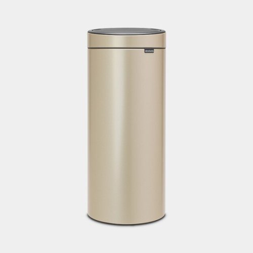 Brabantia Touch Bin afvalemmer 30 liter met kunststof binnenemmer - Champagne