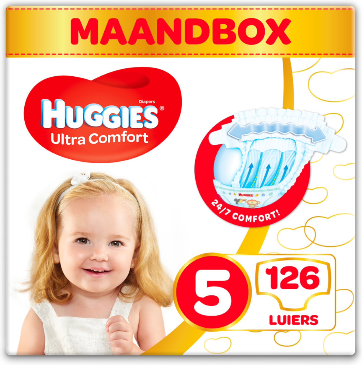 Huggies Ultra Comfort Luiers Maat 5 (11 - 25 kg) 126 stuks