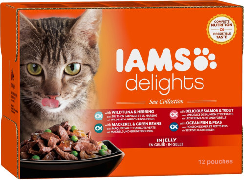 Iams Delights Sea Collection in Saus 12x85 gr