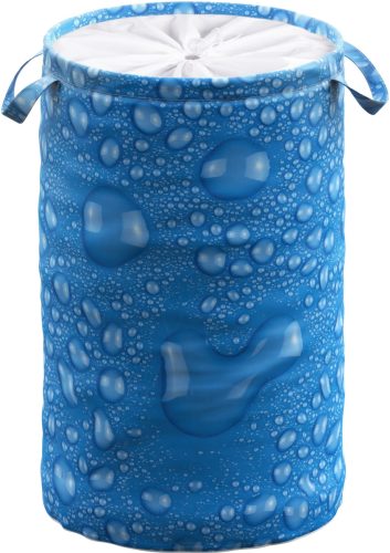 Sanilo Wasmand Dauwdruppel blauw 60 liter, opvouwbaar, met bescherming tegen inkijk
