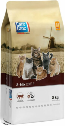 CaroCroc Kat 3-mix Kattenvoer 2 kg