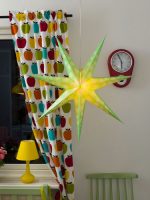Konstsmide Papieren ster Groene papieren ster, geperforeerd en met wit gedessineerd motief, 7 punten (1 stuk)