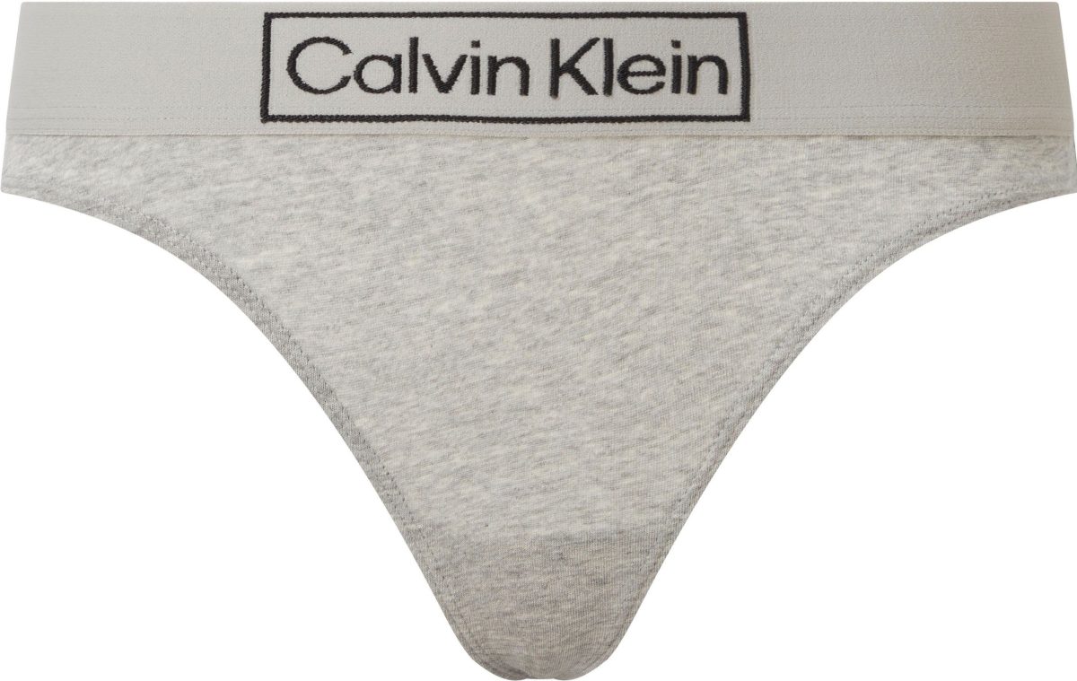 Calvin klein UNDERWEAR string met logo grijs
