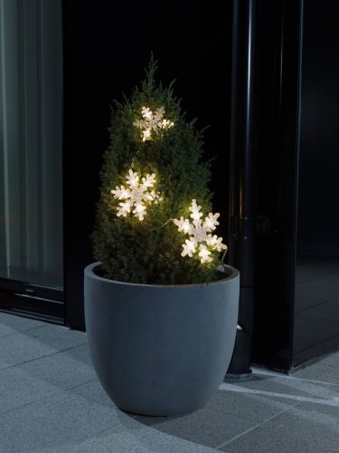 Konstsmide Led-lichtgordijn Led lichtgordijn, 3 acryl sneeuwvlokken, 15 warmwitte dioden (1 stuk)