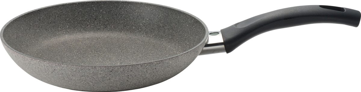 Ballarini Koekenpan Cortina Granitium GRANITIUM antiaanbaklaag, Thermopoint: energiebesparende temperatuuraanduiding in de steel (rood voor de ideale baktemperatuur, donkergroen voor afkoelf