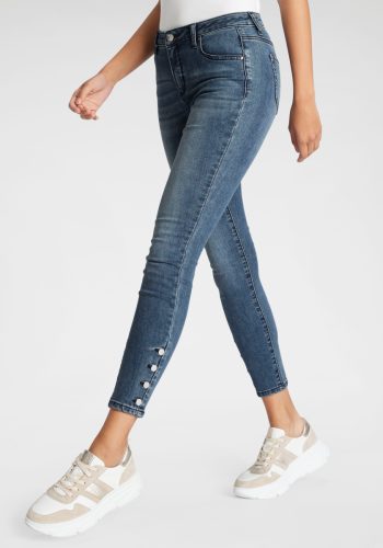 Melrose Skinny fit jeans met sierknopen