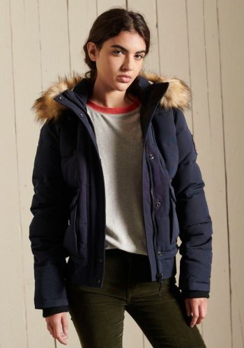 Superdry Bomberjack afneembare capuchon, gerecyclede wattering