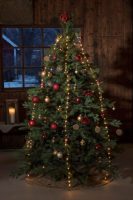 Konstsmide Led-lichtgordijn Led-boomverlichting met ring ø 11, led druppel, 5 strengen à 60 dioden (1 stuk)