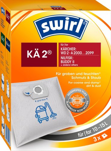 Swirl Stofzak KÄ 2® Stofzak voor Kärcher & Nilfisk nat- en droogzuiger (set, 3 stuks)