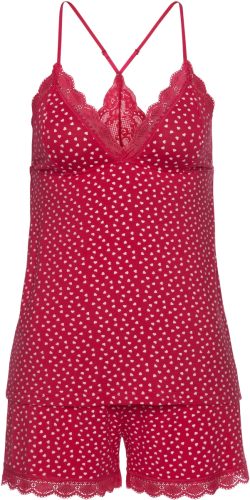 s.Oliver RED LABEL Beachwear Shortama met hartjesprint en kant