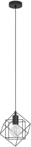 Eglo Hanglamp STRAITON zwart / l36 x b9,5 cm / excl. 1x e27 (elk max. 40 w) / hanglamp - hanglamp - hanglamp (1 stuk)