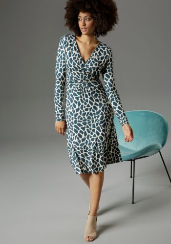 Aniston SELECTED Jerseyjurk met gekleurde animal-print