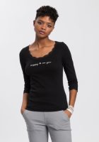 Kangaroos T-shirt met kantband bij de v-hals & 3/4-mouwen
