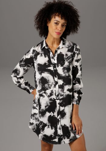 Aniston CASUAL Lange blouse met trendy batikprint - nieuwe collectie