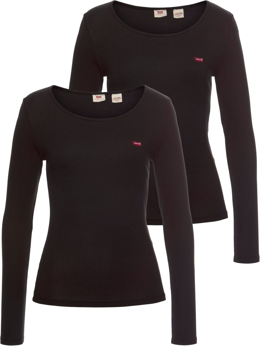 Levi's ® Shirt met lange mouwen LS 2 Pack Tee met batwing-logoborduursel (set, 2-delig)