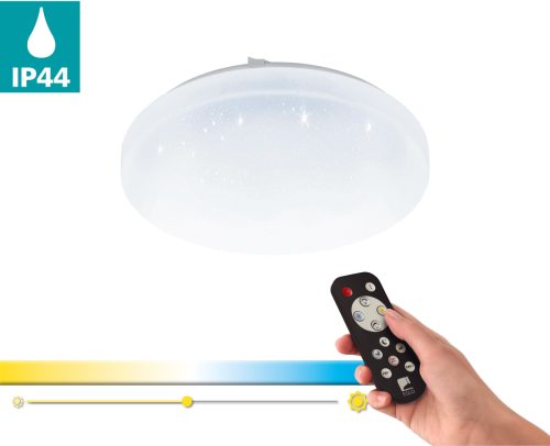 Eglo Plafondlamp FRANIA-A wit / ø 30 x h5,5 cm / inclusief 1x led-plank (elk 19w, 1050lm, 2700-6500k) / cct kleurtemperatuurbediening - dimbaar - nachtlampfunctie - met afstandsbediening - p