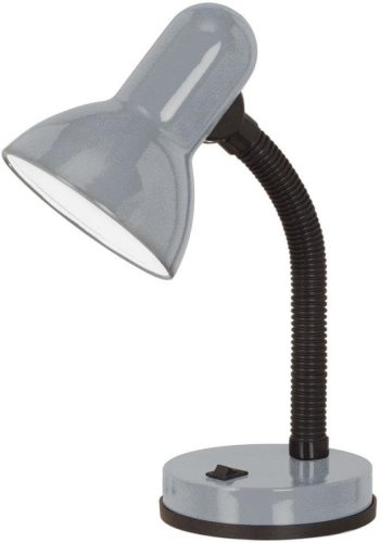 Eglo Tafellamp Basic zilver / ø12,5 x h30 cm / excl. 1x e27 (elk max. 40 w) / tuimelschakelaar - draaibaar - flexibele hals - bureaulamp - tafellamp - bureaulamp - lamp - kantoor - bureaulam