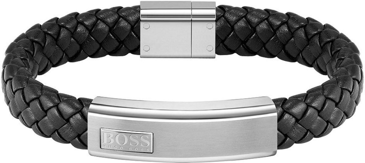 BOSS Leren armband Lander, 1580178M, 1580179M