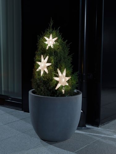 Konstsmide Led-lichtgordijn Led lichtgordijn, 3 acryl sterren, 24 warmwitte dioden (1 stuk)