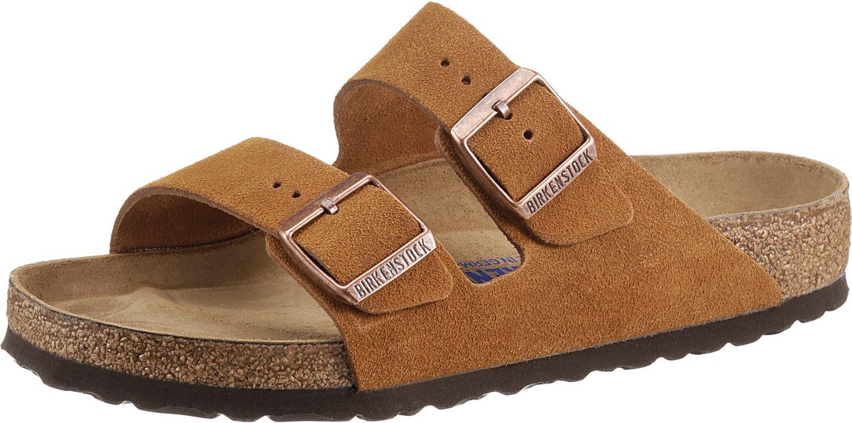 Birkenstock Slippers Arizona met voorgevormd voetbed, van leer
