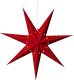 Konstsmide Papieren ster Rode papieren ster met rood fluweel, geperforeerd, 7 punten (1 stuk)