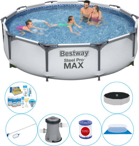 Bestway Steel Pro Max Rond 305x76 Cm - Zwembad Combinatie Set