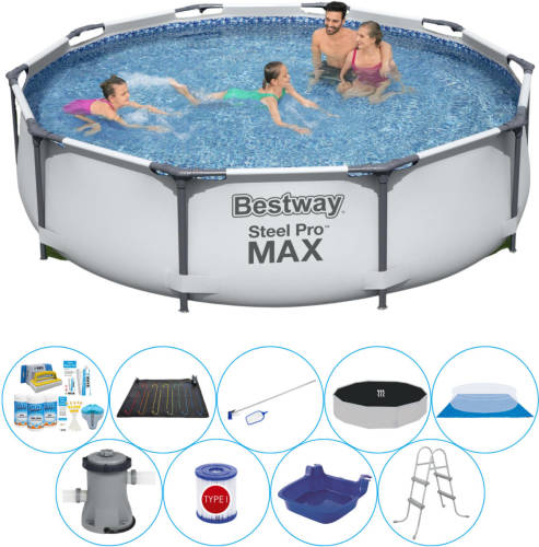 Bestway Steel Pro Max Rond 305x76 Cm - Deluxe Zwembad Pakket