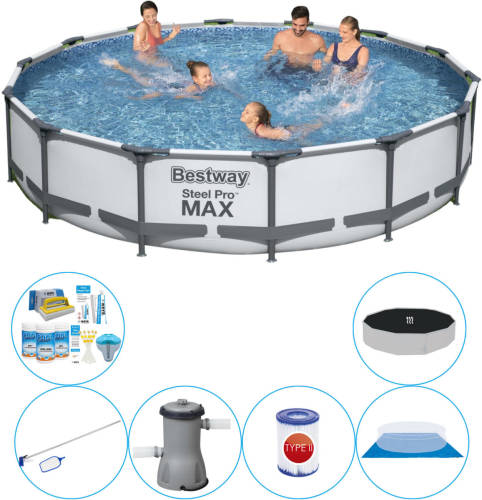 Bestway Steel Pro Max Rond 427x84 Cm - Zwembad Combinatie Set