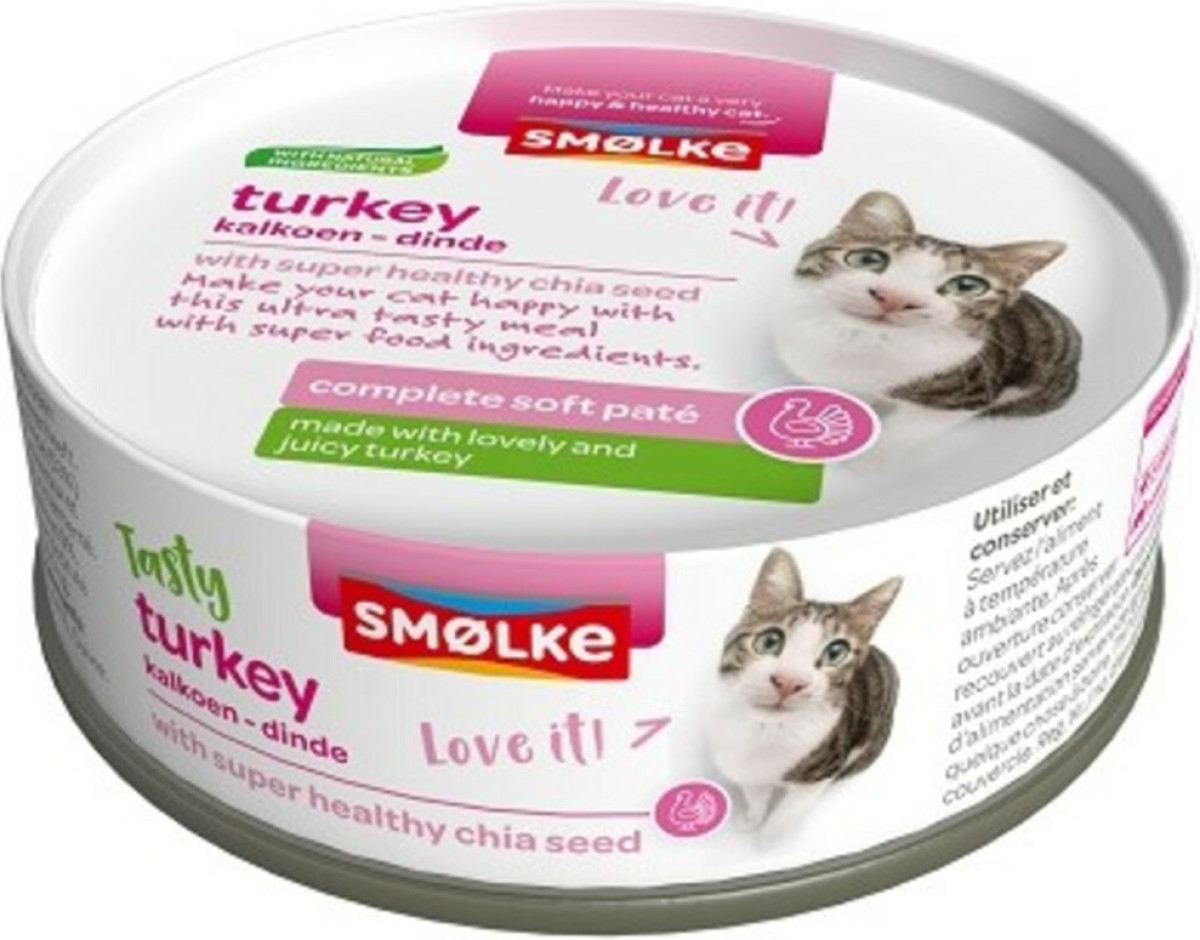 Smolke Soft Paté Kattenvoer Kalkoen 80 gr