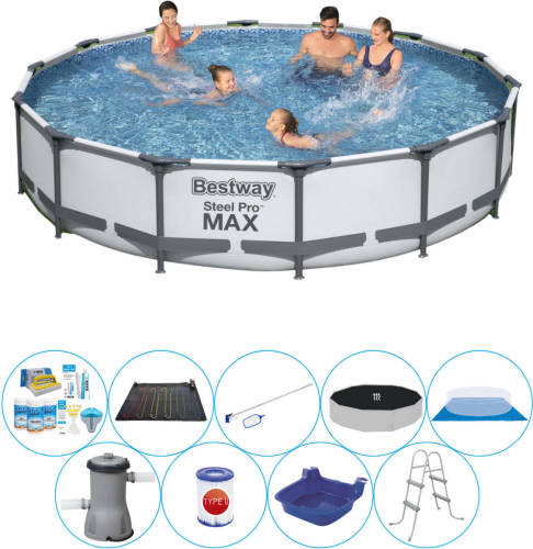 Bestway Steel Pro Max Rond 427x84 Cm - Deluxe Zwembad Pakket