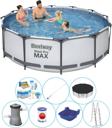 Bestway Steel Pro Max Rond 366x100 Cm - Zwembad Combinatie Deal