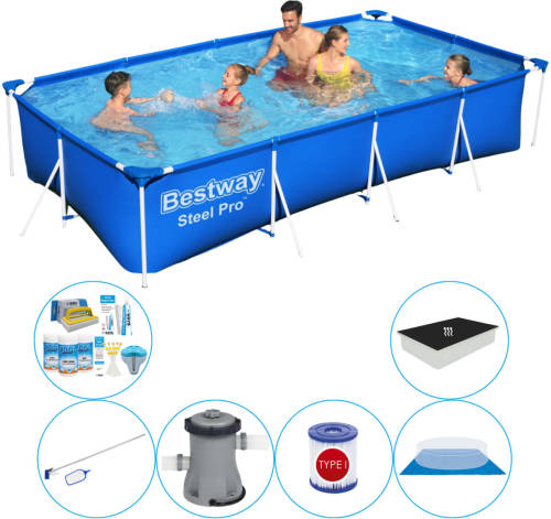 Zwembad Combinatie Pakket - Bestway Steel Pro Rechthoekig 400x211x81 Cm