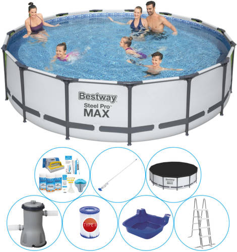 Bestway Steel Pro Max Rond 457x107 Cm - Zwembad Combinatie Deal