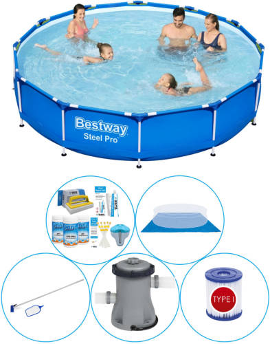 Bestway Steel Pro Rond 366x76 Cm - 6-delig - Zwembad Pakket