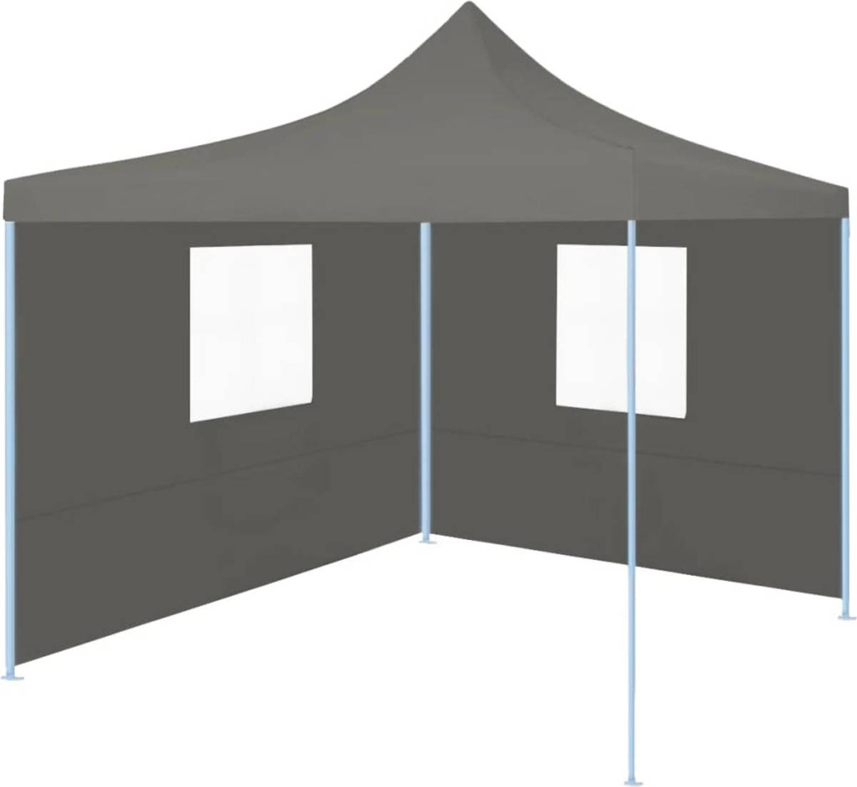VidaXL Partytent Met 2 Zijwanden Inklapbaar 2x2 M Staal Antraciet