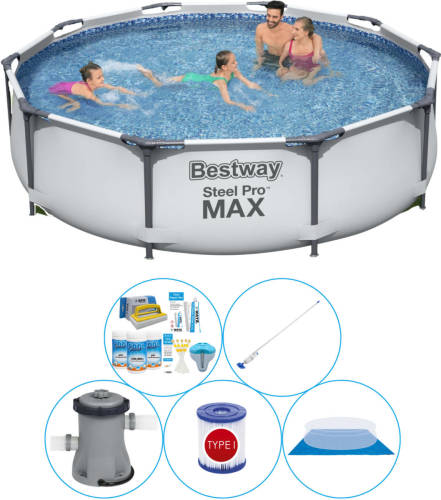 Zwembad Super Deal - 6-delig - Bestway Steel Pro Max Rond 305x76 Cm