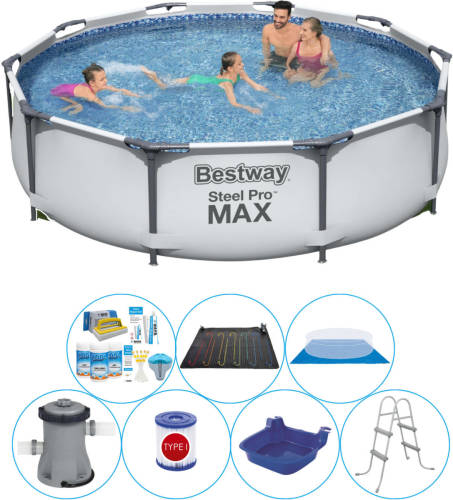 Zwembad Deal - 8-delig - Bestway Steel Pro Max Rond 305x76 Cm