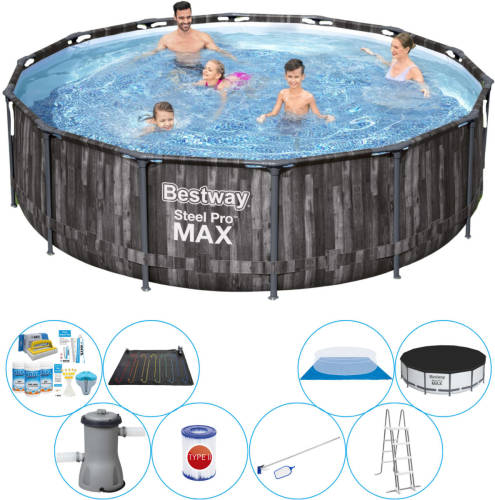 Bestway Steel Pro Max Wood 427x107 Cm - Zwembad Met Accessoires