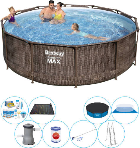 Bestway Steel Pro Max Rattan 366x100 Cm - Zwembad Met Accessoires